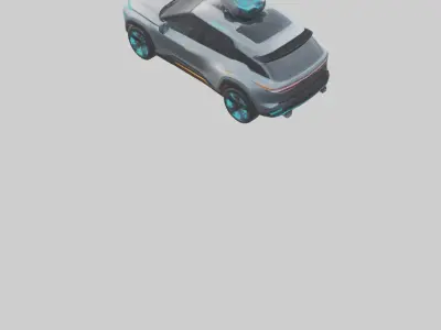 Futuristic SUV with Interactive Dash model 3D model