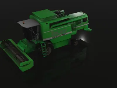 DEUTZ-FAHR 4090hts harvester LOW POLY Low-poly 3D model