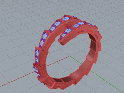 bvlgari serpenti ring  3D print model purchase