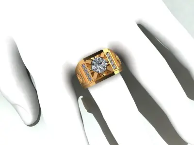 Men Ring Dragon Jewelry 3D print model