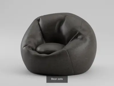 Bean sofa with sofa 3D Model Collection
