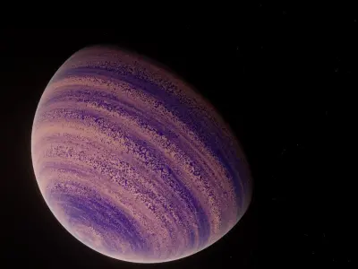 Planet Space Gas Giant Ready to game  Free low-poly 3D model