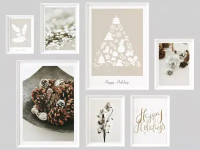 Christmas posters 3D model