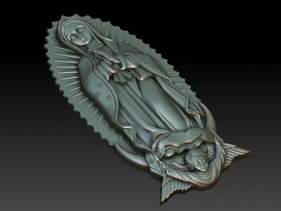 Virgin of Guadalupe 4 3D print model