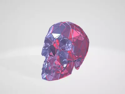 Skull WIREFRAME VORONOI WIREMESH MESH 3D print model