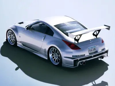 Nissan 350Z Amuse 2005 Low-poly 3D model