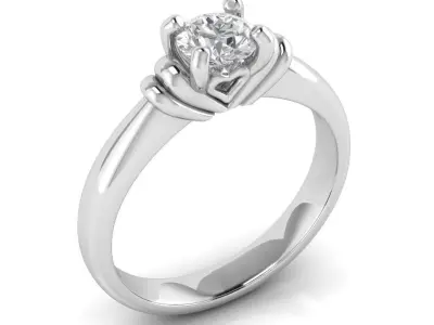 Heart Holding Gem Ring 3D print model