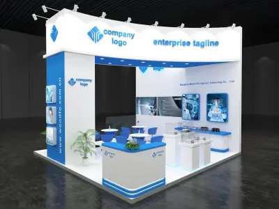 exhibition stand 6x6 model 3D model