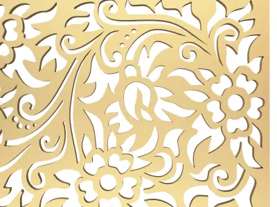 Carved Decoration Panel 03 Low-poly 3D model