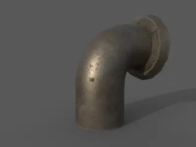 Set pipe modules Low-poly 3D model