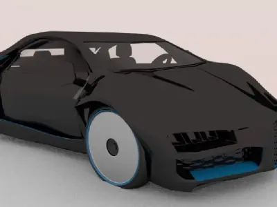 Sport Car Low-poly 3D model