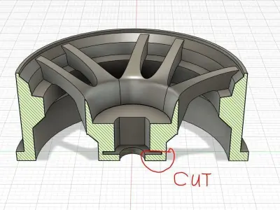 WORK EMOTION CR KIWAMI style 20mm Mini-Z wheels 3D print model