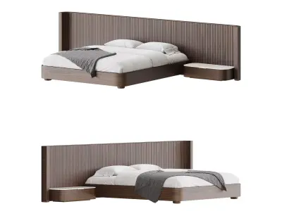 Finnley Extended Headboard Bed 3D model