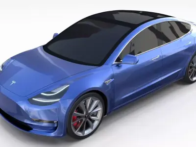 Tesla Model 3 s car 3D model