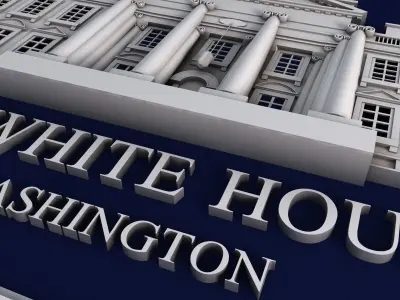 White House Sign 3D model