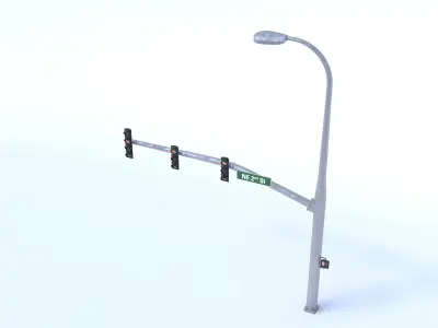 Traffic Lights Free 3D model buy