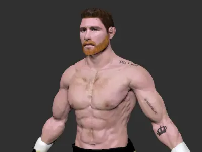 Canelo Alvarez Low-poly 3D model