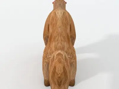 Uakaris monkey Low-poly 3D model