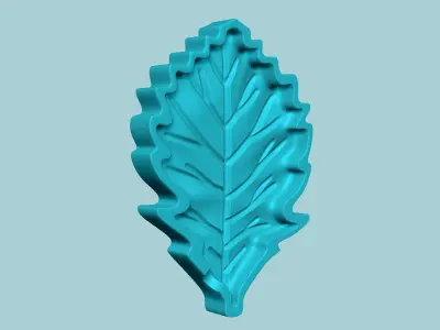 Chestnut Oak Tree Leaf - Molding Artificial EVA Craft 3D print model