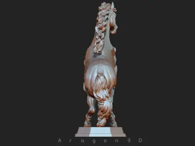Horse print ready Stand Pose 3D print model