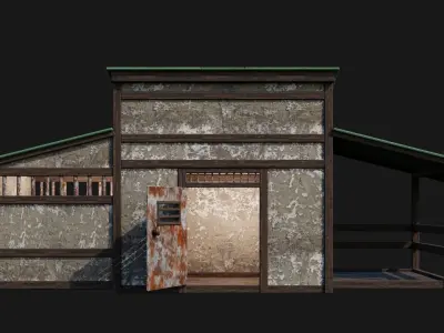 Medieval Houses 53- 4K Textures Game Ready Low-poly 3D model