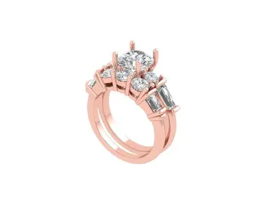 Solitaire Round Stone Ring 3D print model