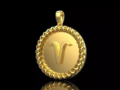 Zodiac sign Aries model 850 3D print model