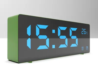 CLOCK GREEN BLUE Low-poly 3D model