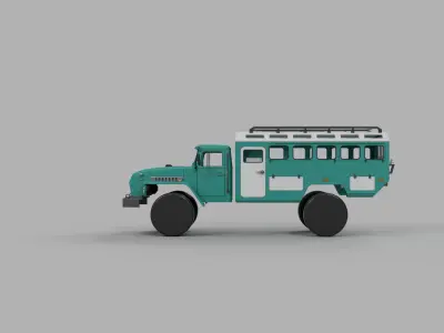 Crawler 4320 Expedition Long Cab - 1-10 RC body attachment 3D print model