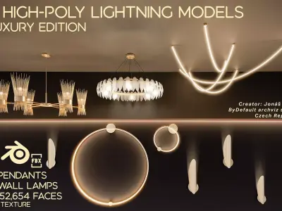 Luxury lights collection 01 3D model