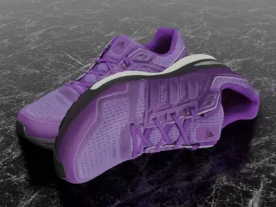 ADIDAS 3D SHOES - PURPLE - SUPERNOVA Low-poly 3D model