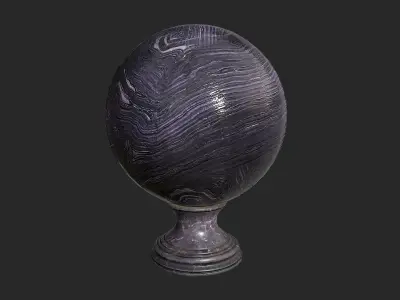 Fortune teller Obsidian Crystal Ball  Low-poly 3D model
