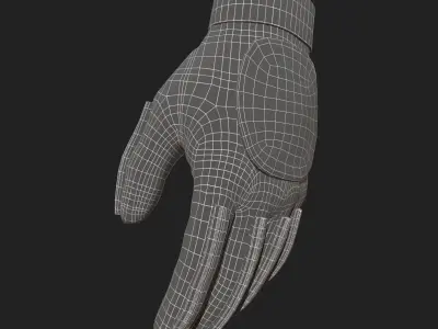 Gloves military Scifi Generic sport scifi human combat  Low-poly 3D model