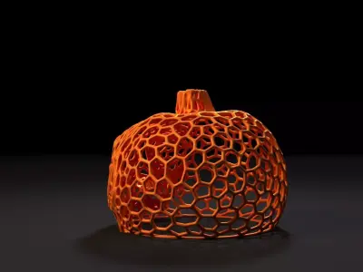 Scary pumpkin halloween 3D print model