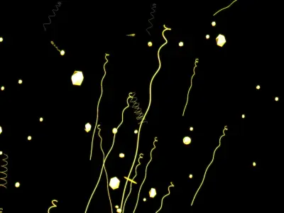 Animated Confetti 3D model