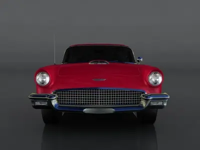 Thunderbird 1956 Low-poly 3D model