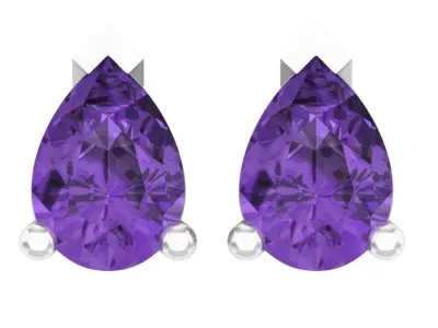 AV 407 Ladies Solitaire Stud Earrings 3D print model