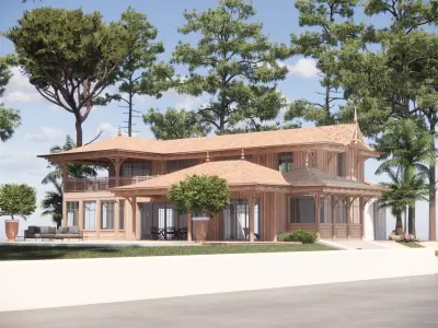 Wood house  3D model