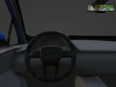 Fully detailed Audi Q7 rigged car Low-poly 3D model