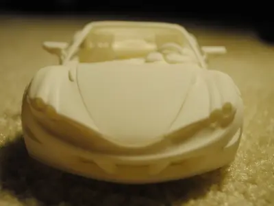 3D printable car with movable doors hoods steering wheel and ... Free 3D print model