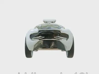 Futuristic Flying Taxi Concept Car 3D Model Low-poly 3D model