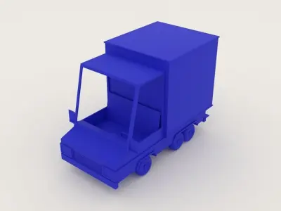cartoon truck low poly Low-poly 3D model
