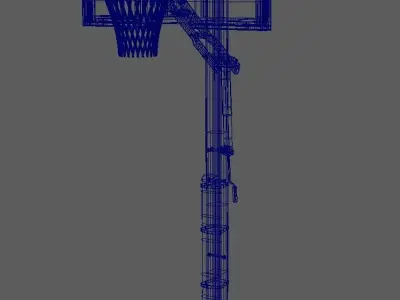 Basketball Hoop 3D model 2