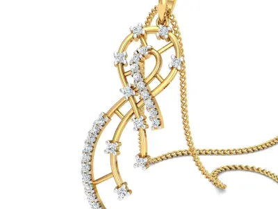 Solitaire Women pendant 3D print model