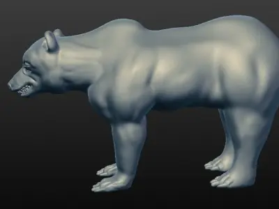 grizzly bear 3D model