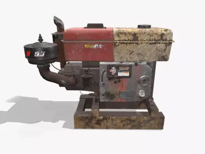 Engine Low-poly 3D model