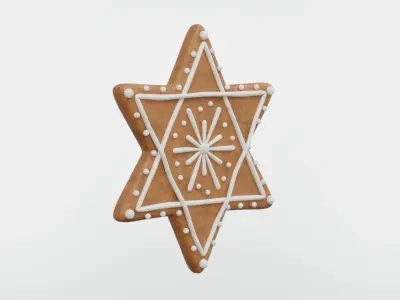 Gingerbread Christmas Cookie 06 3D model