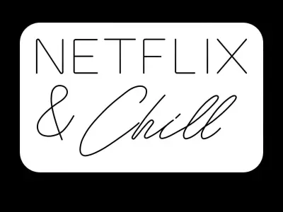 Netflix an Chill Neon Sign 3D model