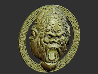 Gorilla Head 3D print model