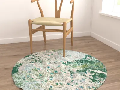 Round Rug Set 205 3D model
